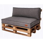 Paletové sedenie Golden Garden GG68 - podsedák a vankúš 120cm x 80cm x 15cm penový granulát melange tmavá 1